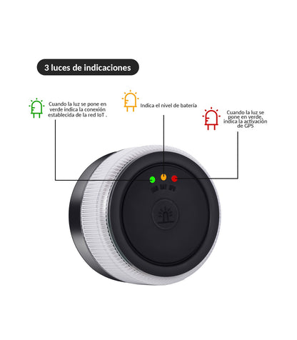 Baliza V16 | 2ª GENERACION Geolocalización DGT 3.0 | Luz Emergencia Coche Homologado DGT | SIM y Datos Pagados hasta 2038